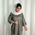 شومیز بیسکوییتی راه راه 2733