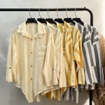 شومیز گرهی خط دار2862 - تصویر 7