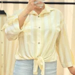 شومیز گرهی خط دار2862