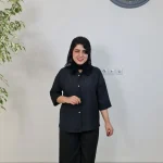 شومیز باکسی مشکی3304