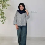شومیز باکسی بغل دکمه3046