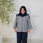 شومیز باکسی تک جیب3360 - تصویر 7