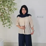 شومیز باکسی ریزشی3251 - تصویر 3