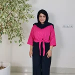 شومیز گرهی پاپیون3373