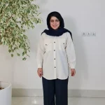 مانتو لنین جیب دار3244