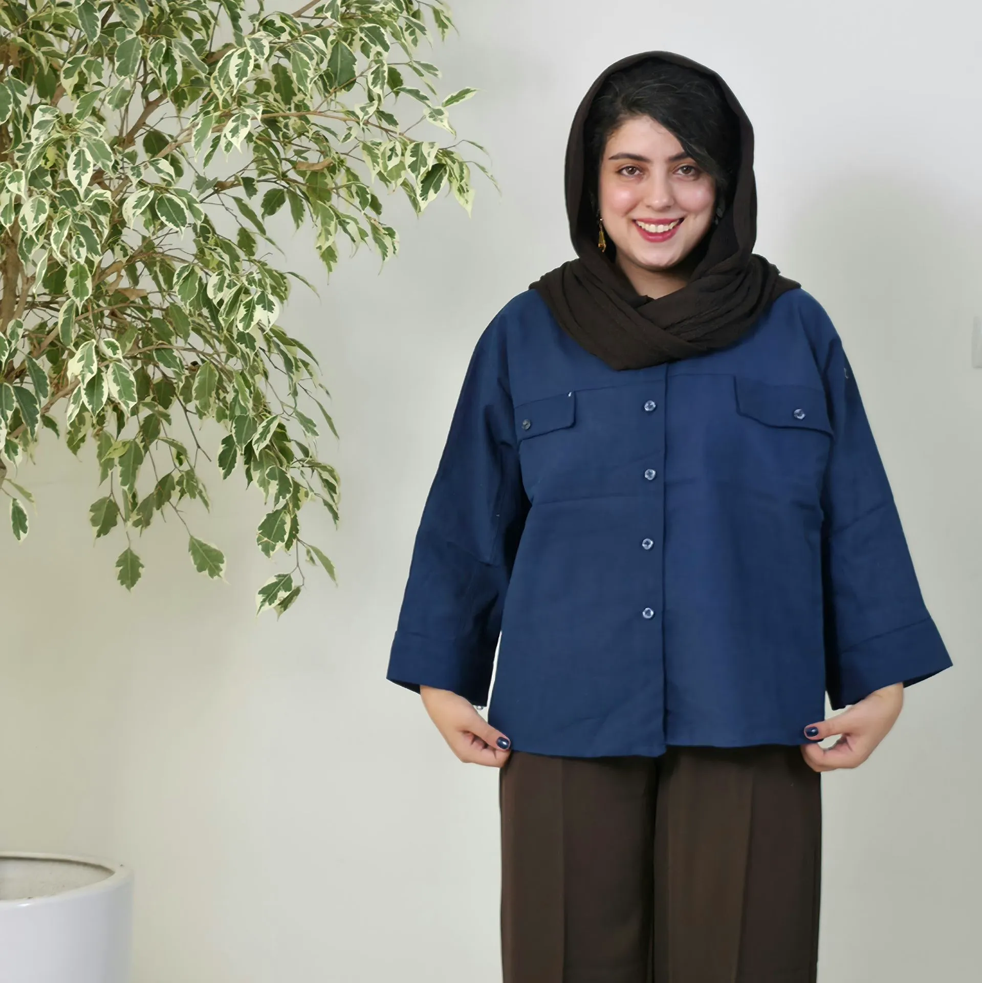 ۲۰۲۶۰۸۰۱_۱۱۰۵۱۱ شومیز باکسی پانچ3448 - تصویر 1